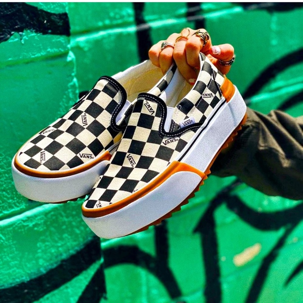 Vans Checkerboard Stacked Slip-On Sneakers